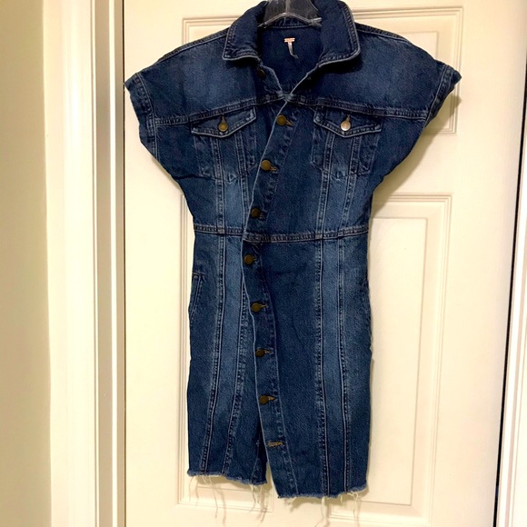 Free People Denim Dress - Picture 1 of 10